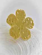 jasmine bloom floral unique engagement ring styled on shell