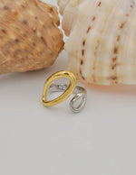 infinity_duo_goden_and_silver_open_ring chic golden and silver open ring for women montreal jewelry