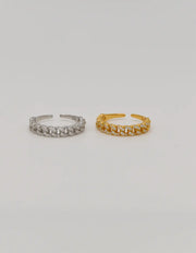 promise ring gift for her styled with bridal stack rings