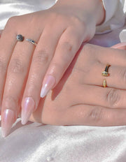 Gift box presentation of Biya's promise rings set