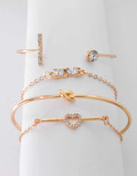 Elegant five-piece couple bracelet set for women