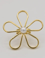 Montreal promise ring with faux pearl centrepiece