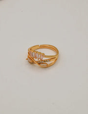 crystal wave crossover wedding ring gold for women Canada