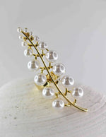 Close-up of faux pearls on gold ring – gift for her jewellery Canada