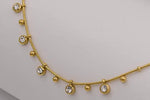 Elegant gift for her jewellery piece with gold and crystal details