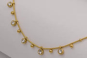 Elegant gift for her jewellery piece with gold and crystal details