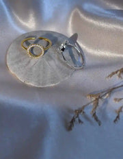 Iceberg Cove ring styled with minimalist jewellery