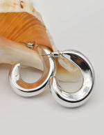 silver earrings crescent shaped hoops perfect gift for her jewelry canada