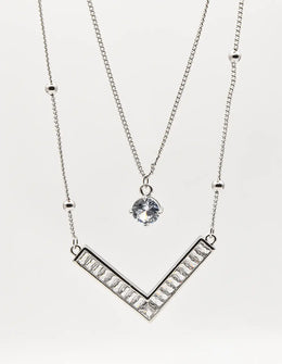 crystal charm initial necklace montreal canada minimalist jewellery