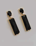 glossy_black_rectangular_earring_modern_jewellery