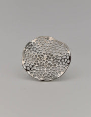 Montreal minimalist jewellery ring styled with white shell