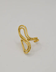 serpentine_glow_golden_open_ring trendy canadian jewelry montreal fashion adjustable golden ring