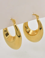 lightweight gold oval hoop earrings for women Montreal
