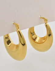 lightweight gold oval hoop earrings for women Montreal
