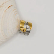 two_tone_adjustable_ring_overhead_view_goden_and_silver_minimalist_adjustable_band_ring_for_women_canada